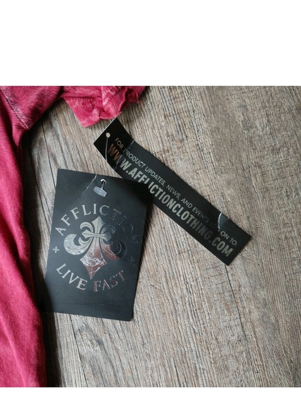 Vtg Affliction Shirt Mens Extra Large Randy Couture Eagle Grunge Distressed NWT - Picture 3 of 7